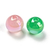UV Plating Iridescent Acrylic Beads MACR-K353-32-2