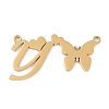 304 Stainless Steel Pendants STAS-L279-002G-Y-1
