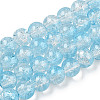Transparent Crackle Baking Paint Glass Beads X1-DGLA-T003-01B-06-1