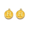 Golden Plated Alloy Enamel Charms ENAM-Q437-13H-1