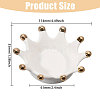 Porcelain Crown Shape Jewelry Plate DJEW-WH0039-120-2