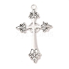 Cross Tibetan Style Alloy Big Pendants X-TIBEP-Q058-04AS-LF-1