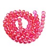 Baking Paint Transparent Glass Beads Strands DGLA-A035-T10mm-A02-3