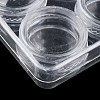 (Defective Closeout Sale:Box is Cracked )Transparent Plastic Nail Art Decorations Storage Box AJEW-XCP0002-12-6