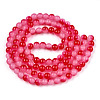 Baking Paint Imitation Jade Glass Round Bead Strands DGLA-N003-10mm-06-2