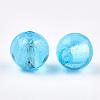 Handmade Silver Foil Glass Beads FOIL-R054-12mm-5-2