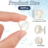 30Pcs Spray Painted ABS Plastic Beads KY-SC0002-10B-2