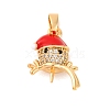 Brass Micro Pave Cubic Zirconia Pendant Bails KK-C076-26G-1