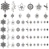 120Pcs 12 Styles Tibetan Style Zinc Alloy Connector Charms FIND-PH0005-74-1
