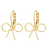 Bowknot Brass Leverback Earrings EJEW-A150-04A-G-4