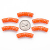 Opaque Spray Painted Acrylic Beads MACR-S372-002F-B09-3