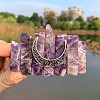 Natural Amethyst Snap Hair Clips PW-WGA30F0-03-1