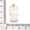 Brass Micro Pave Clear Cubic Zirconia Pendants CU-CBAE7DF-08G-4