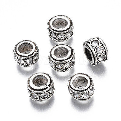 Alloy Rhinestone European Beads MPDL-Q212-001J-RS-1