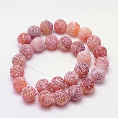 Natural Crackle Agate Beads Strands G-G055-4mm-11-1