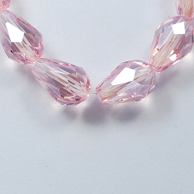 Electroplate Glass Beads Strands X-EGLA-R008-6x4mm-12-1