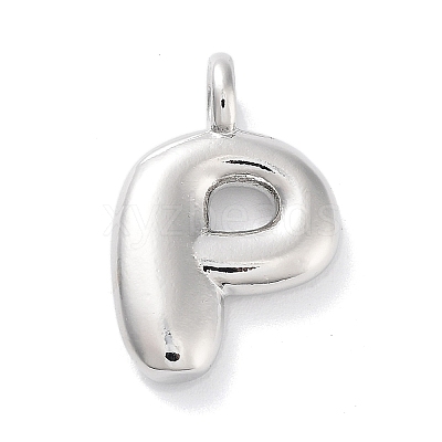 Rack Plating Brass Balloon Letter Pendants X-KK-C050-01P-P-1