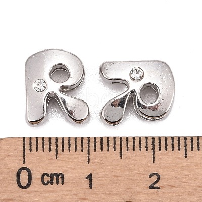 Letter Slider Beads for Watch Band Bracelet Making X-ALRI-O012-R-NR-1