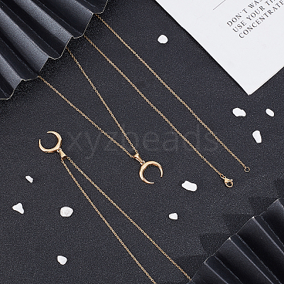 DIY 304 Stainless Steel Pendant Necklace Making Kits DIY-UN0002-14G-1