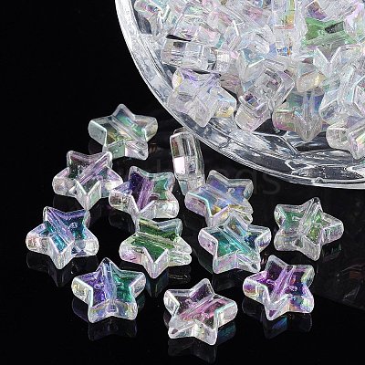 Eco-Friendly Transparent Acrylic Beads TACR-YW0001-01A-1