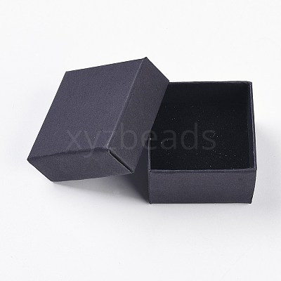 Kraft Paper Cardboard Jewelry Ring Boxes LS-CBOX-G015-01-1