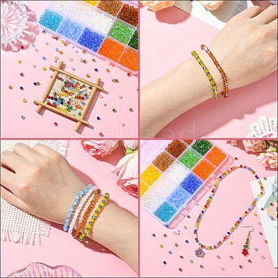 4500Pcs 30 Styles Electroplate Glass Beads Strands EGLA-YW0003-99-1