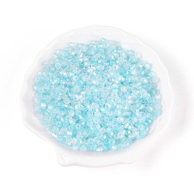 Transparent Spray Painted Glass Beads LS-EGLA-N018-4mm-06-1