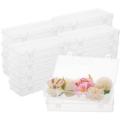 20Pcs Plastic Packing Boxes with Hinged Lid CON-GO0001-09-1