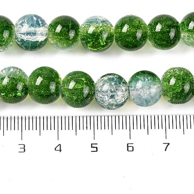 Transparent Crackle Baking Paint Glass Beads Strands DGLA-T003-01C-M-1