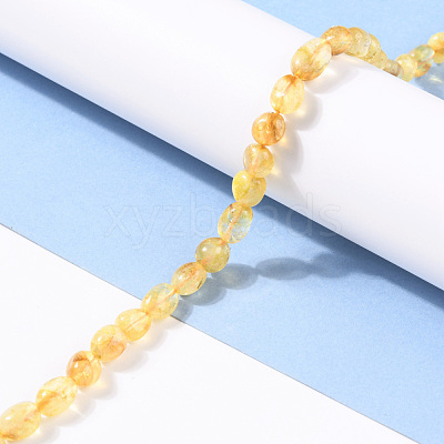 Heated Natural Citrine Beads Strands G-G018-04-1