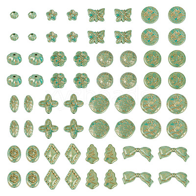 92Pcs Opaque Acrylic Beads OACR-TA0003-77-1