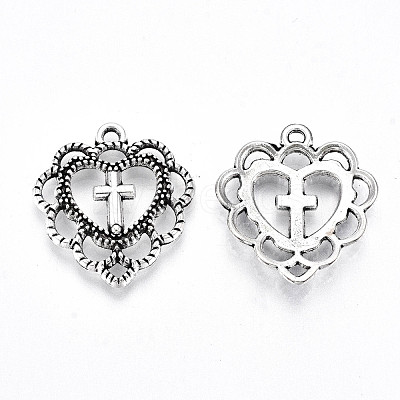 Tibetan Style Alloy Pendants TIBE-S323-059AS-RS-1