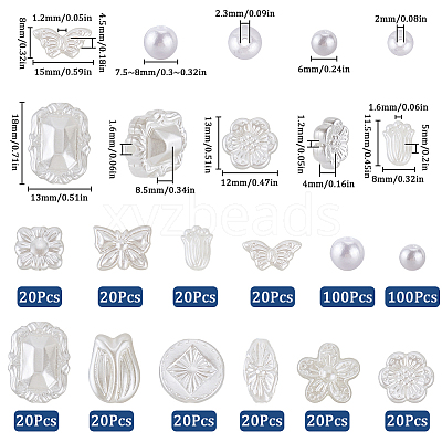 ABS Plastic Imitation Pearl Beads KY-SC0002-28C-1