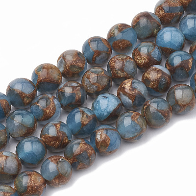 Natural Chalcedony Beads Strands G-S333-10mm-014C-1
