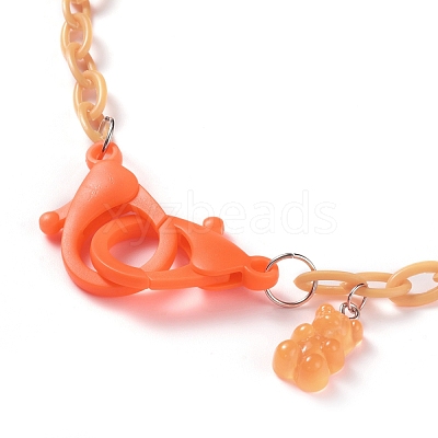Personalized ABS Plastic Cable Chain Necklaces NJEW-JN03220-02-1