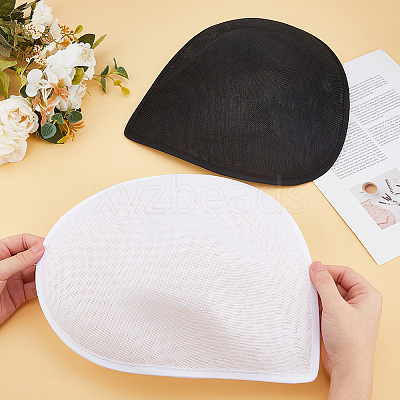 2Pcs 2 Colors Cloth Fascinator Hat Base for Millinery AJEW-HS0001-05-1