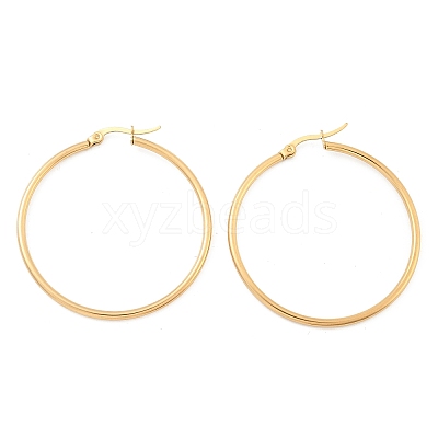 Ion Plating(IP) 304 Stainless Steel Hoop Earrings X-EJEW-N0016-11G-G-1