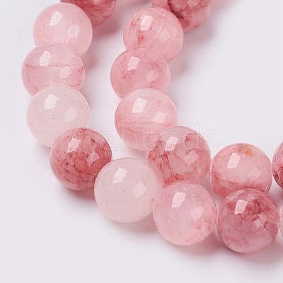 Natural Colorful Green Jade Beads Strands X-G-G757-02-8mm-1
