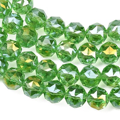 Transparent Electroplate Glass Beads Strands EGLA-N002-34C-B12-1