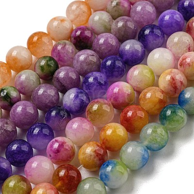 Natural Dyed Yellow Jade Beads Strands G-Q160-A01-01-1