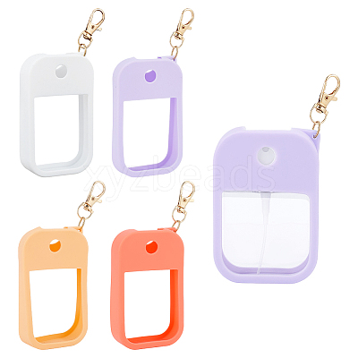 4Pcs 4 Colors Silicone Hand Sanitizer Cover HJEW-WR0001-24-1