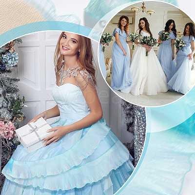 Gradient Color Organza Pleated Lace Ribbon DIY-GA0005-88A-1