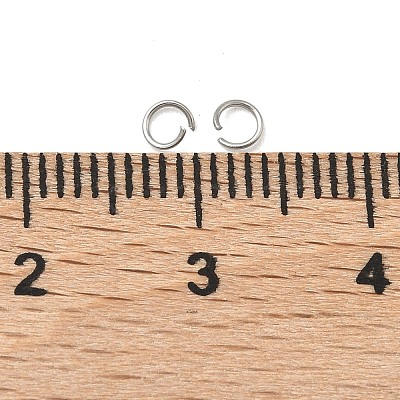 Tarnish Resistant 304 Stainless Steel Open Jump Rings STAS-E066-01-3mm-1