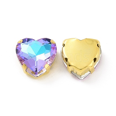 Heart Sew on Rhinestone DIY-E062-04G-04-1