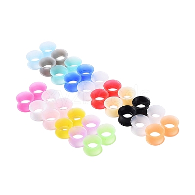 32Pcs 16 Colors Silicone Thin Ear Gauges Flesh Tunnels Plugs FIND-YW0001-17C-1