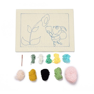 Bee Punch Embroidery Supplies Kit DIY-H155-12-1