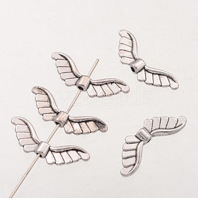 Wing Tibetan Style Alloy Beads X-AB5041Y-NF-1