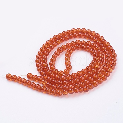 Spray Painted Crackle Glass Beads Strands CCG-Q001-6mm-09-1