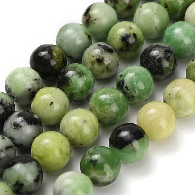 Natural Serpentine Beads Strands G-Z110-C04-10mm-1