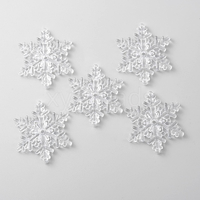 Transparent Acrylic Connector Charms LS-TACR-WH0001-74C-1